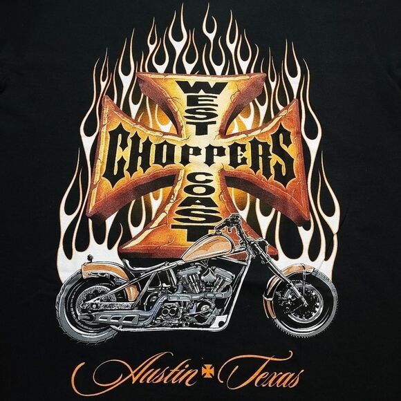 West Coast Choppers Motorcycle Graphic Short Sleeve T-Shirt #I - Picture 4 of 5